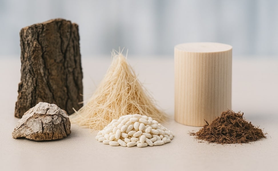Stoffe für biobasierte Teilchenverbundwerkstoffe Stoffe für biobasierte Teilchenverbundwerkstoffe